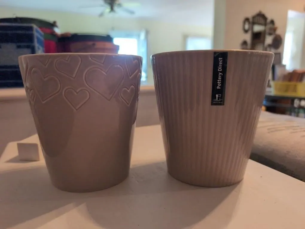 2 ceramic planters
