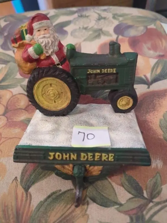 Iron John Deere stocking holder