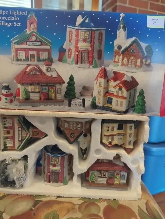 10 piece ceramic village