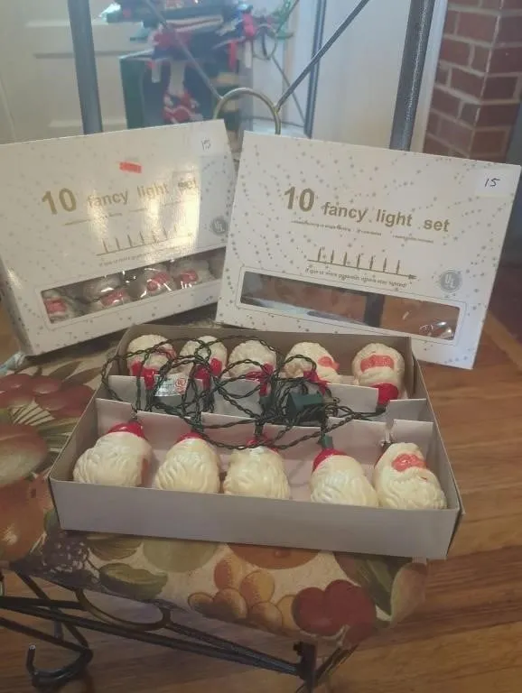 Santa fancy light set x2