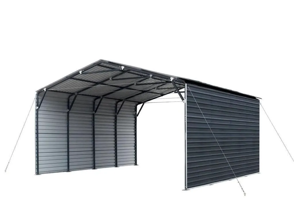 StanForge-MSC2020F 20' x 20' Metal Shed Carport,