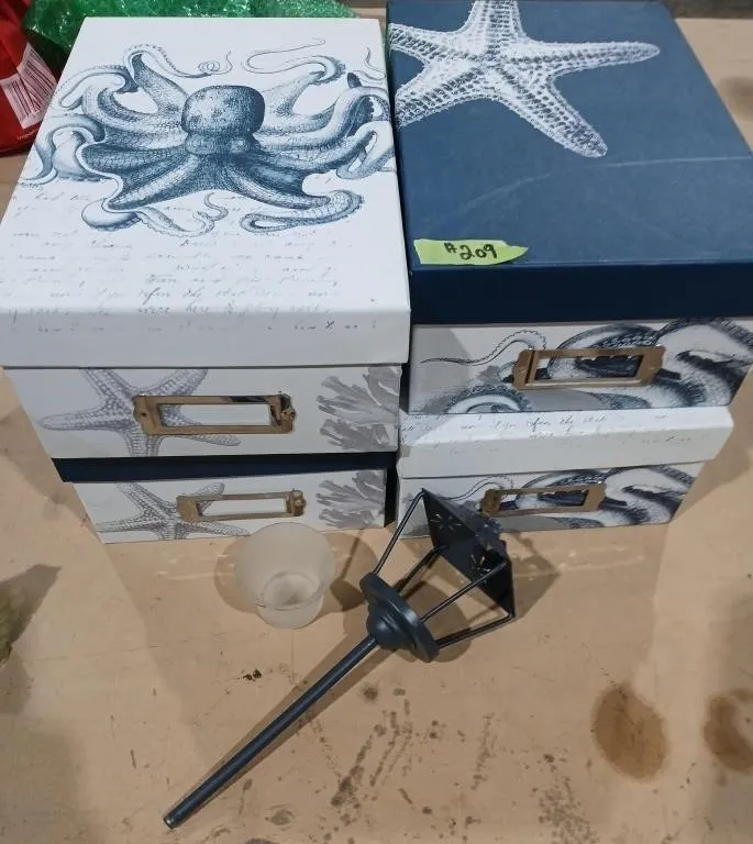 4 Blue/White Sea theme Keep sake boxes &