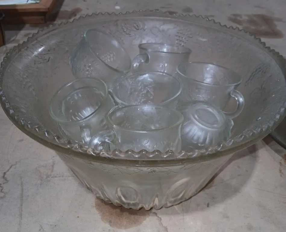 Vintage "Princess Harvest Grape" Glass Punch
