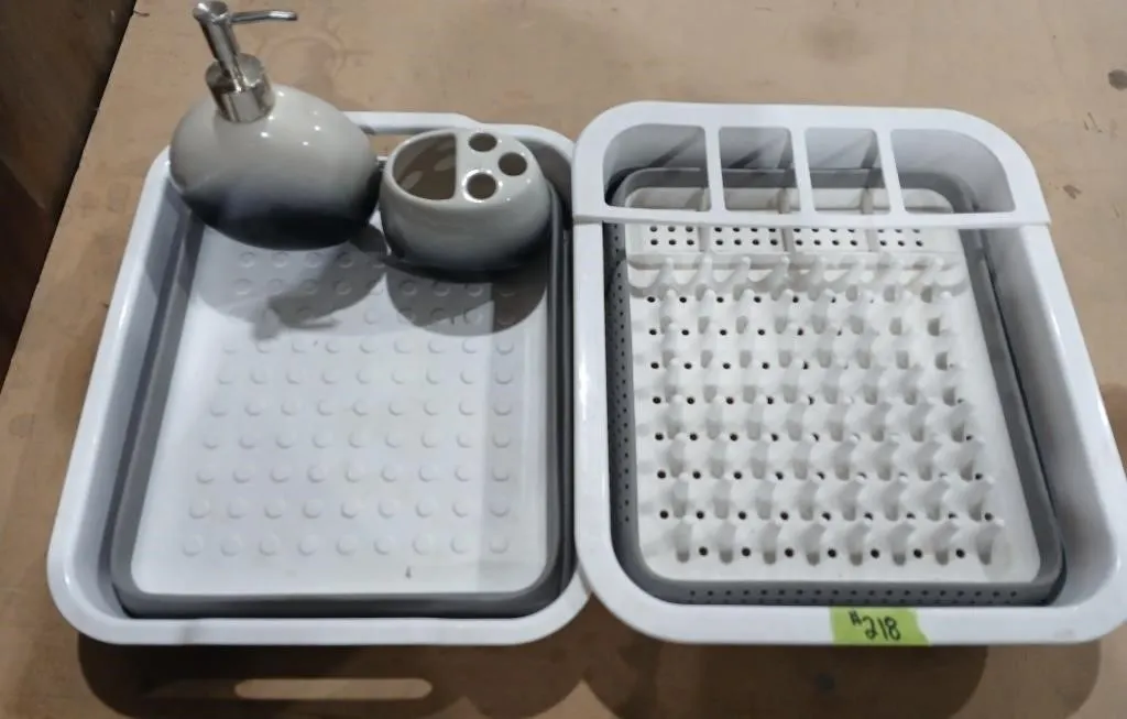 Collapsible Wash bin & Dish rack, Bathroom