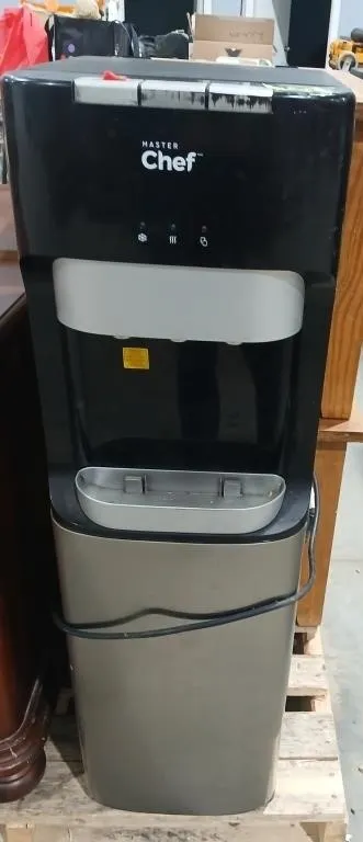 Master Chef water cooler, 40 1/2"H x 13"L x 12"W
