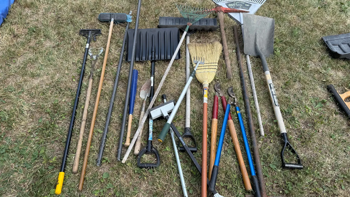 Rakes, Shovels, Roof Scoop, Snips, Pick Axes and More