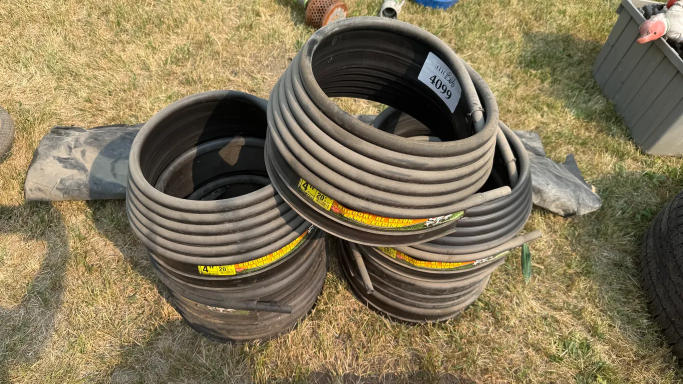 Approx. 140' of 4" Lawn Edging and Roll of Black Poly Sheeting