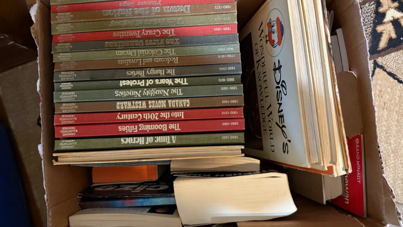 Box of Books Including 'Canada Illustrated Heritage' Collection & More
