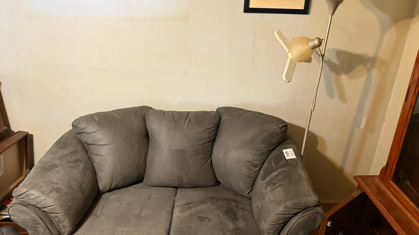 Love Seat & Lamp (Love Seat Approx. 66" Long)