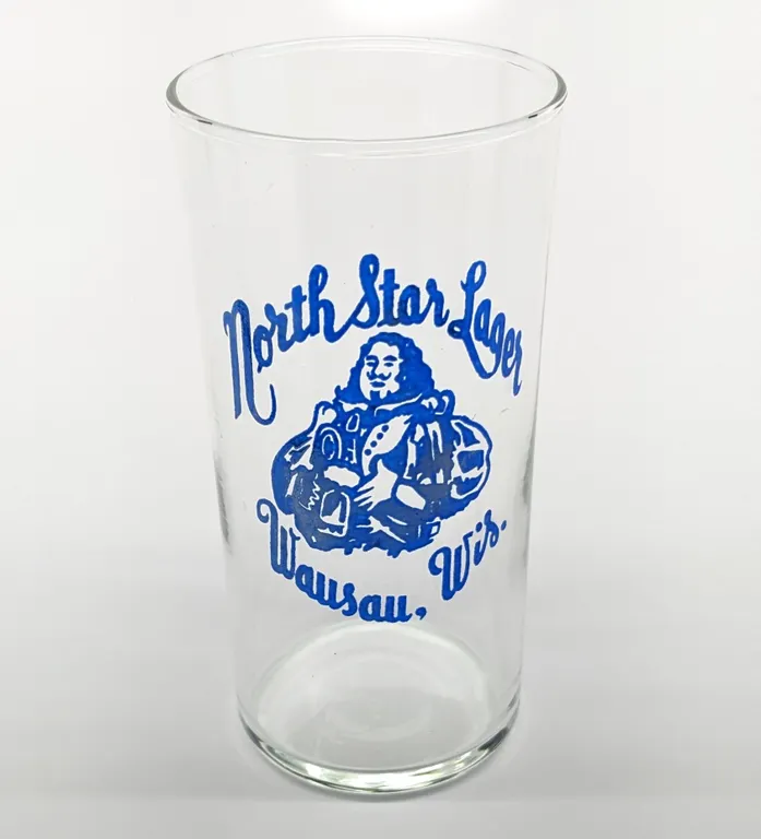 NORTH STAR LAGER WAUSAU WISCONSIN BEER DRINKING GLASS