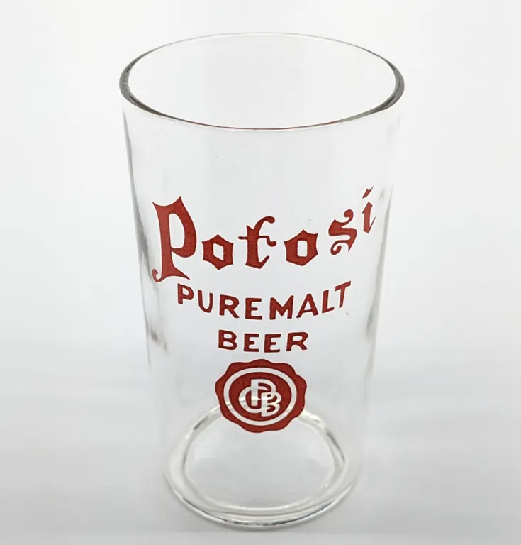 POTOSI PUREMALT POTOSI WISCONSIN BEER DRINKING GLASS