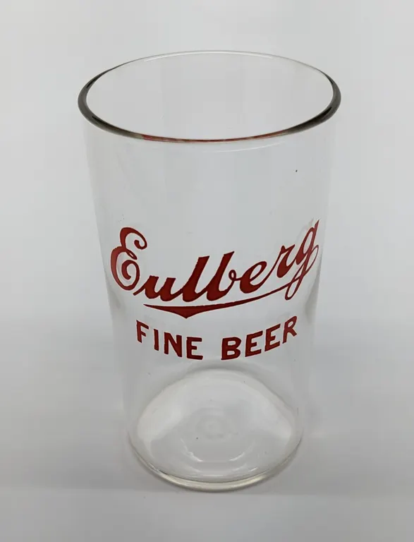 EULBERG FINE BEER PORTAGE WISCONSIN DRINKING GLASS