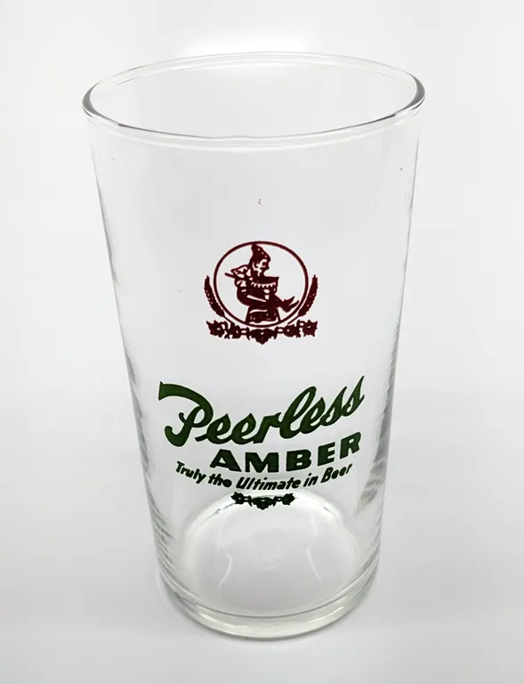 PEERLESS AMBER TRULY THE ULTIMATE IN BEER LA CROSSE WISCONSIN DRINKING GLASS