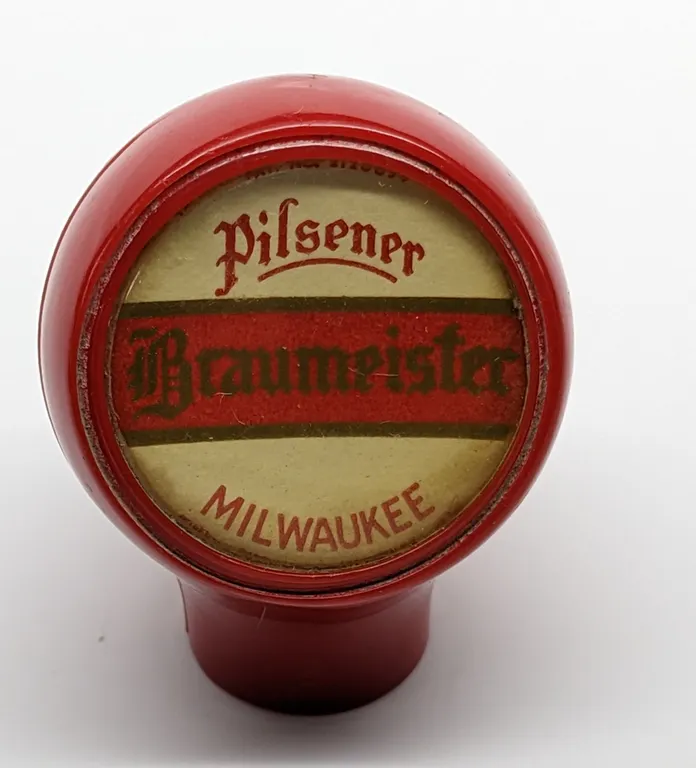 BALL TAP KNOB HANDLE BRAUMEISTER BEER MILWAUKEE WISCONSIN (BASTIAN BROS)