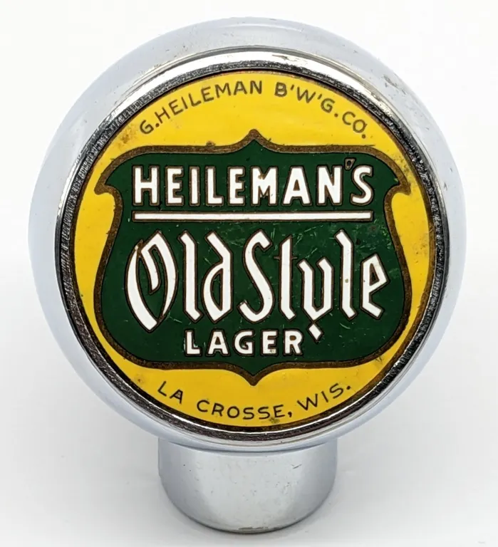 BALL TAP KNOB HEILEMANS OLD STYLE LAGER BEER LA CROSSE WISCONSIN (ROBBINS)