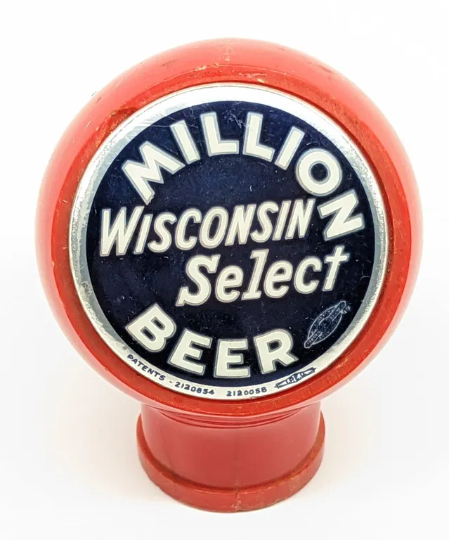 BALL TAP KNOB HANDLE MILLION BEER WISCONSIN SELECT NEW LISBON WIS WI