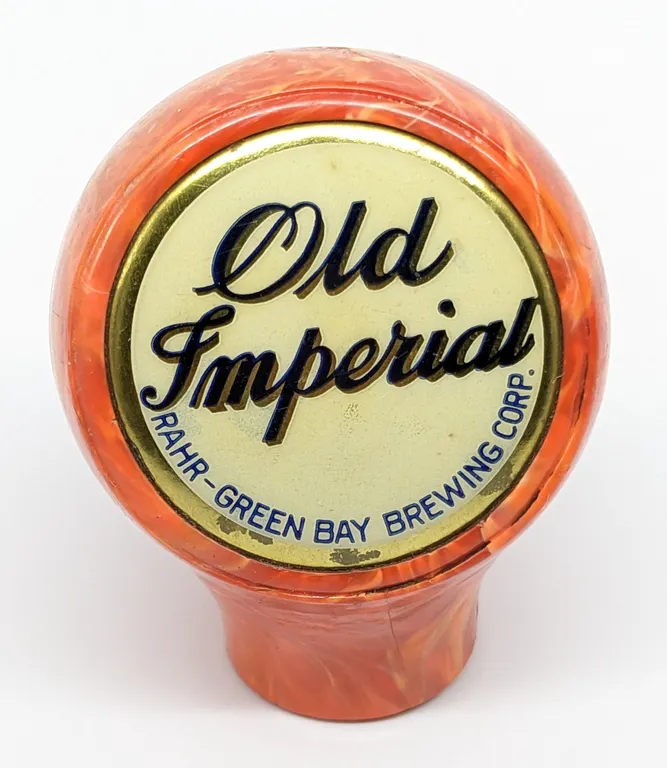 BALL TAP KNOB HANDLE OLD IMPERIAL BEER RAHR-GREEN BAY BREWING WISCONSIN (BASTIAN BROS)