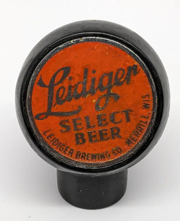 BALL TAP KNOB HANDLE LEIDIGER SELECT BEER MERRILL WISCONSIN