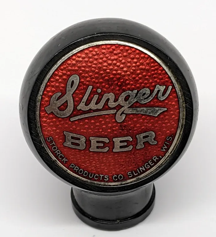 BALL TAP KNOB HANDLE SLINGER BEER STORCK PRODUCTS CO SLINGER WISCONSIN