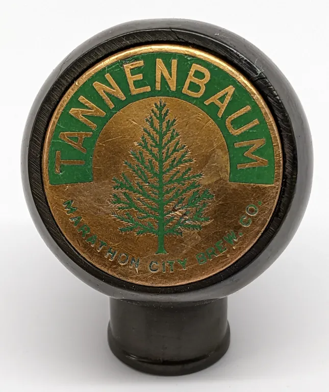 BALL TAP KNOB TANNENBAUM BEER MARATHON CITY BREWING WISCONSIN