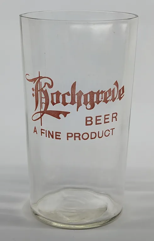 HOCHGREVE BEER A FINE PRODUCT GREEN BAY WISCONSIN BEER DRINKING GLASS