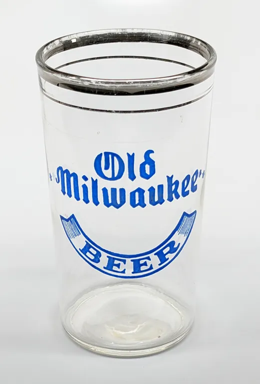 OLD MILWAUKEE BEER JOS SCHLITZ BREWING DRINKING GLASS