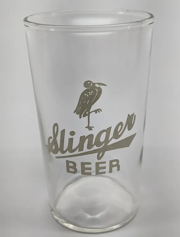 SLINGER BEER STORCK BREWING WISCONSIN DRINKING GLASS