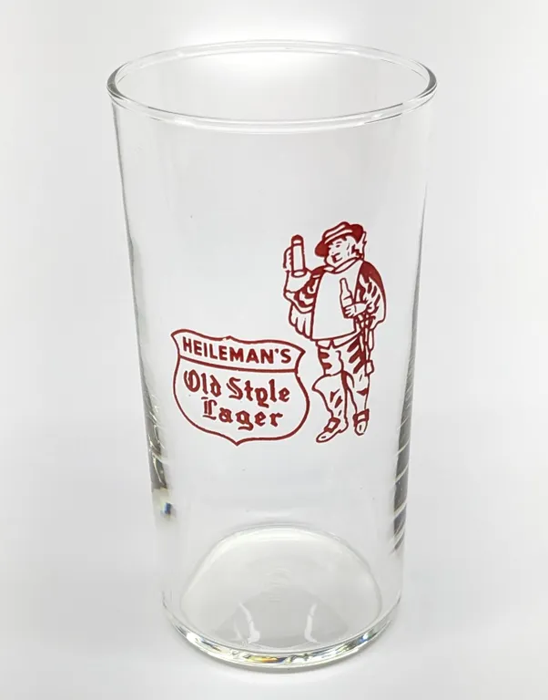 HEILEMANS OLD STYLE LAGER BEER LA CROSSE WISCONSIN DRINKING GLASS