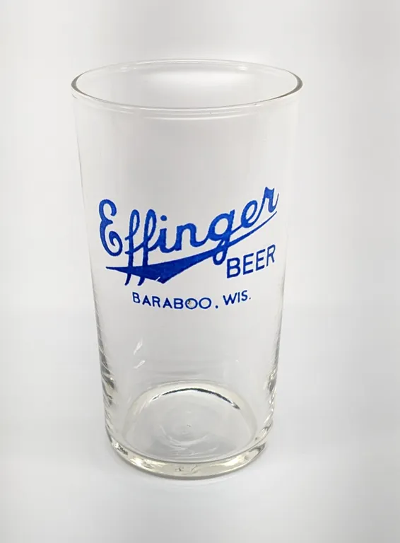 EFFINGER BEER BARABOO WISCONSIN DRINKING GLASS