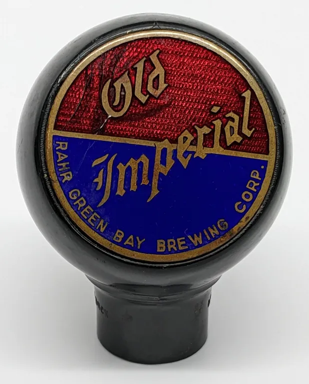 BALL TAP KNOB OLD IMPERIAL BEER RAHR GREEN BAY BREWING CORP WISCONSIN (GREEN DUCK)