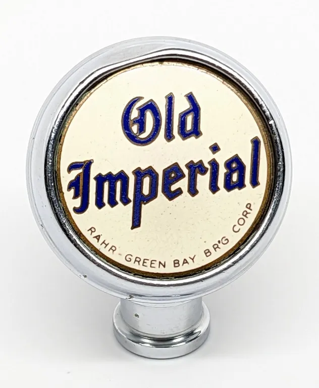 BALL TAP KNOB HANDLE OLD IMPERIAL BEER RAHR GREEN BAY BREWING CORP WISCONSIN