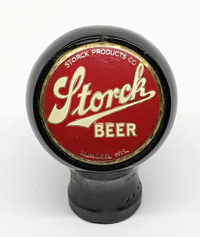 BALL TAP KNOB HANDLE STORCK BEER SLINGER WISCONSIN (TRUE NAME)