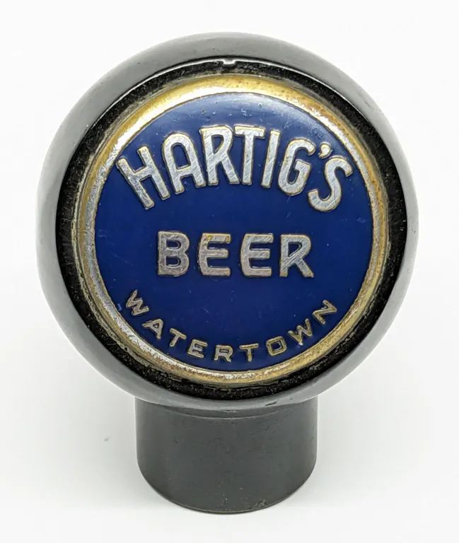 BALL TAP KNOB HANDLE HARTIG'S BEER WATERTOWN WISCONSIN (NEW ART SPECIALTIES)