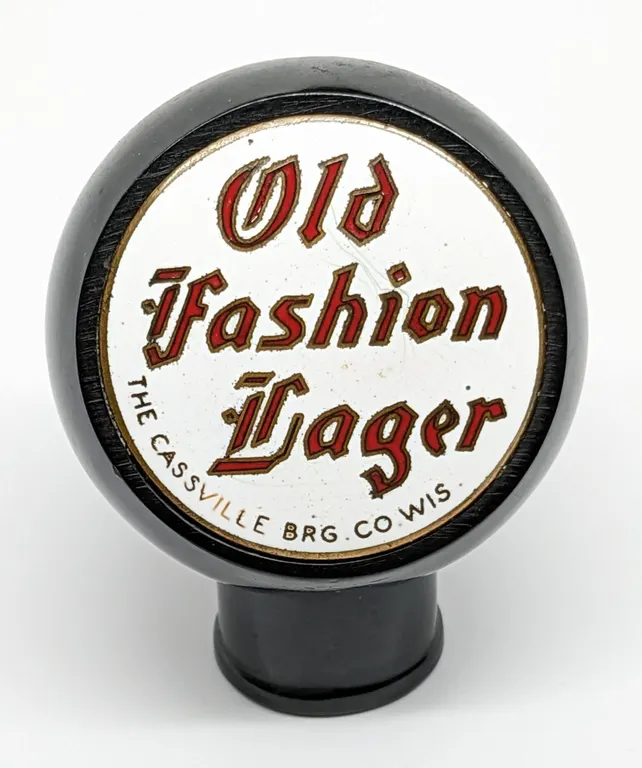 BALL TAP KNOB HANDLE OLD FASHION LAGER BEER CASSVILLE WISCONSIN