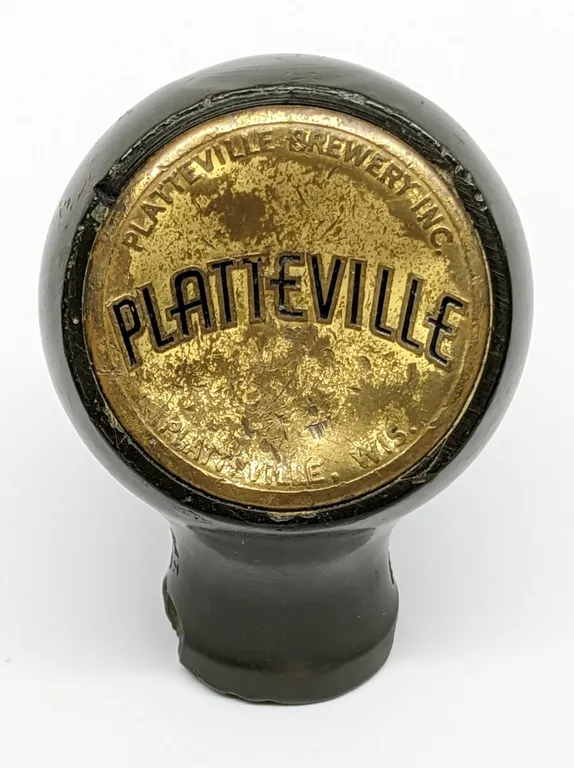BALL TAP KNOB HANDLE PLATTEVILLE WISCONSIN BEER (TRUE NAME)