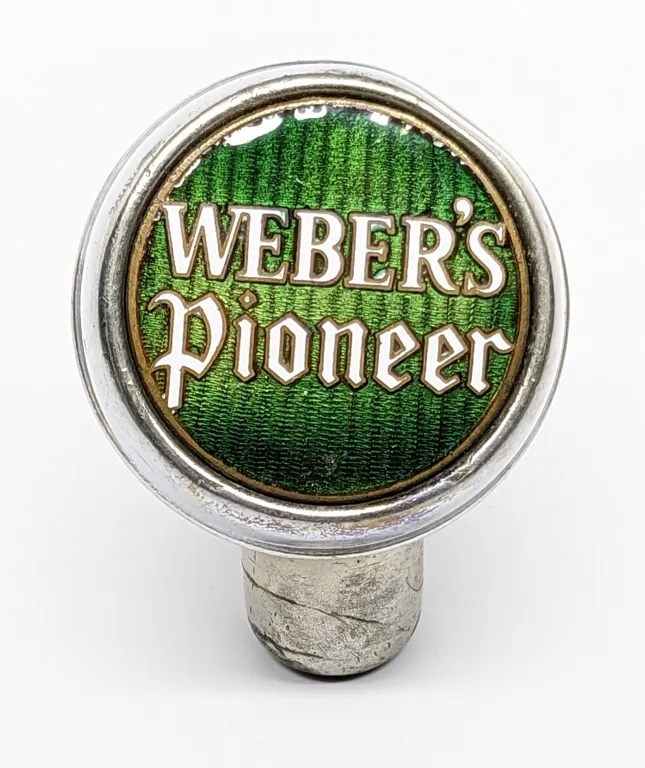 BALL TAP KNOB HANDLE WEBER'S PIONEER BEER THERESA WISCONSIN