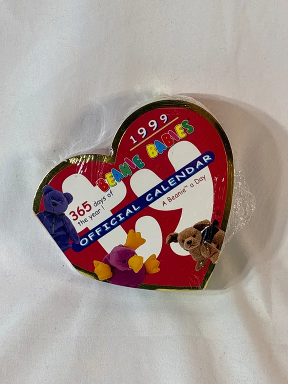 1999 Heart Shaped Calendar - Ty Beanie Baby