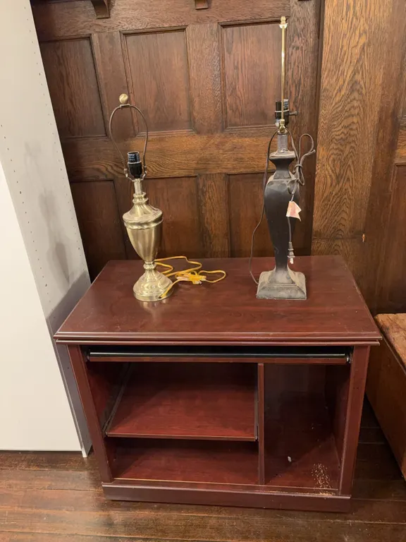 Computer Desk and Table Lamps
