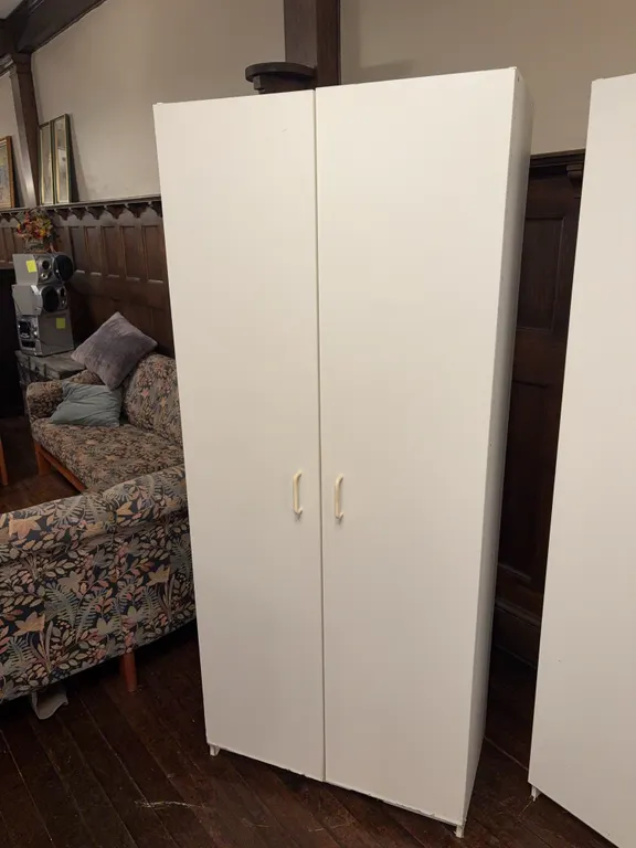 White Two Door Storage Cabinet