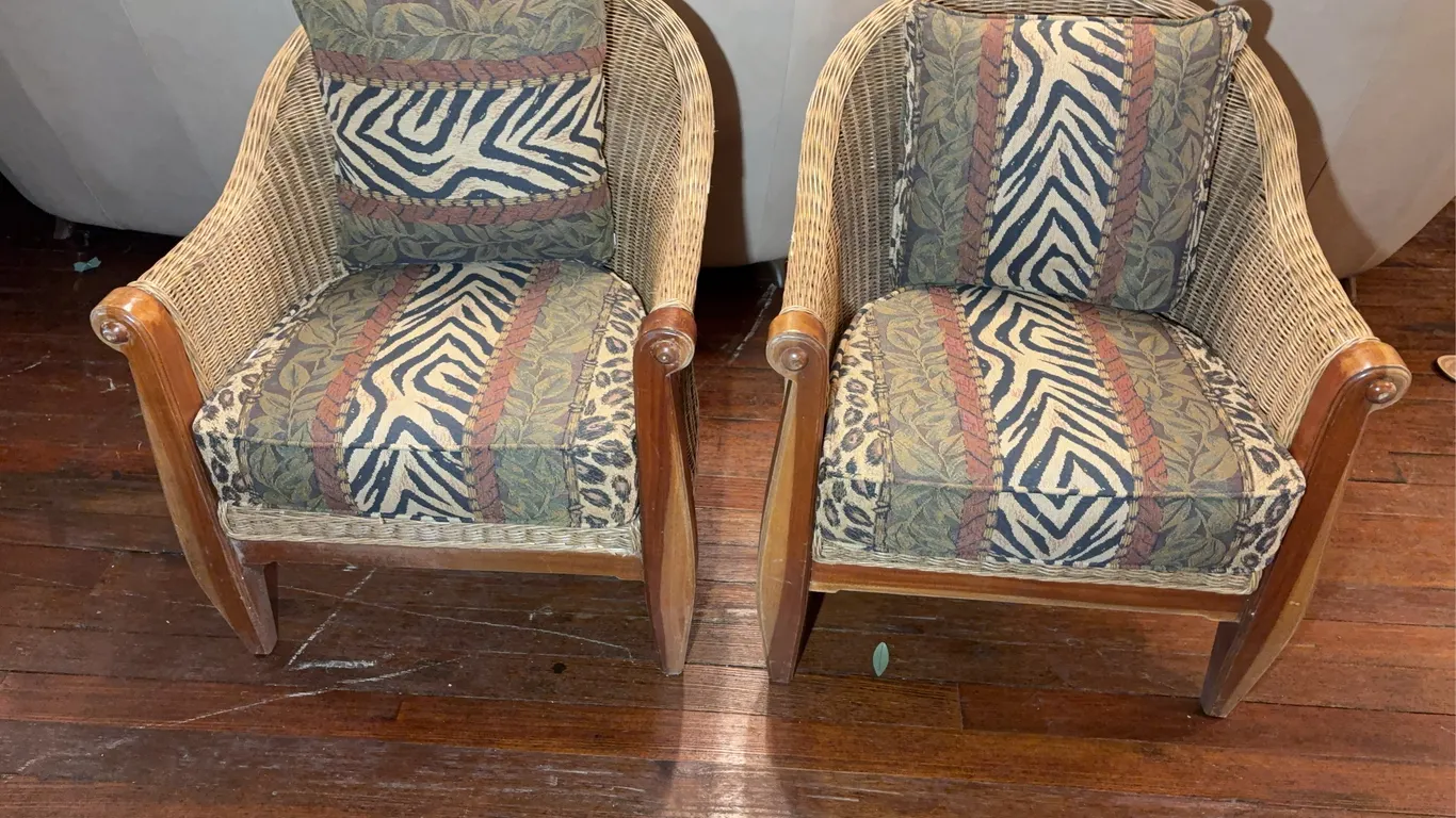 Two Wicker Patio/sunroom Chairs