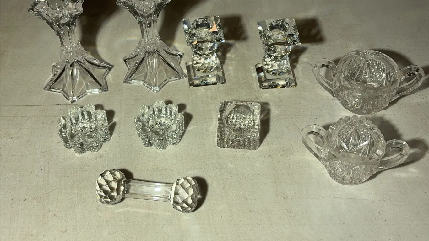 Glassware Lot Candle Holders