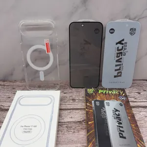 iPhone 17 AIR Mag Safe Clear  Case with 2 Privacy Screen Protectors