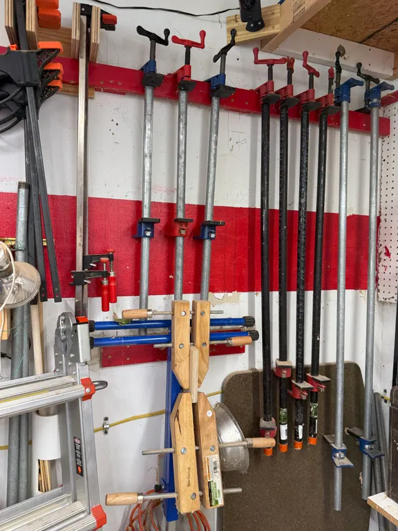 Large Assortment of Bar, Pipe & Woodworking Clamps