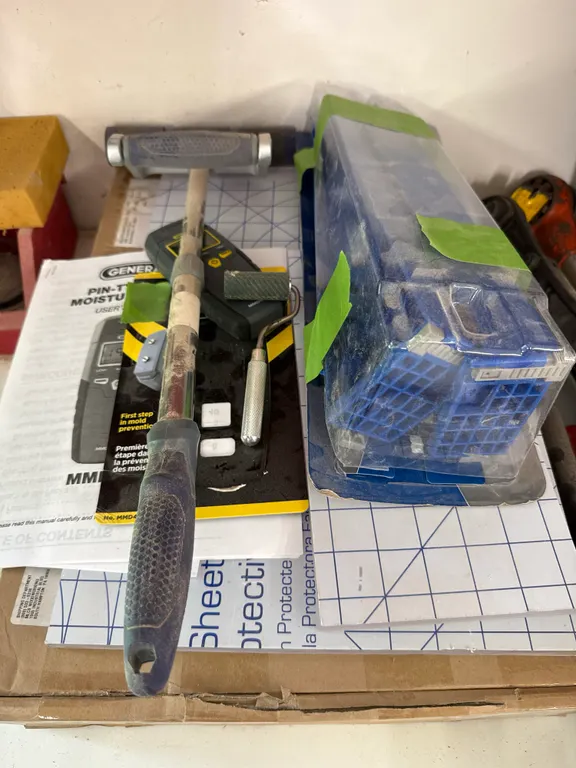 General Tools Moisture Meter, Mallet & Assorted Hand Tools