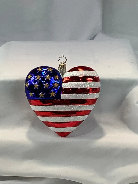 Radko American Flag Brave Heart