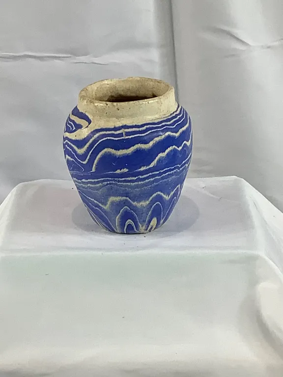 Vintage Pottery Blue Vase