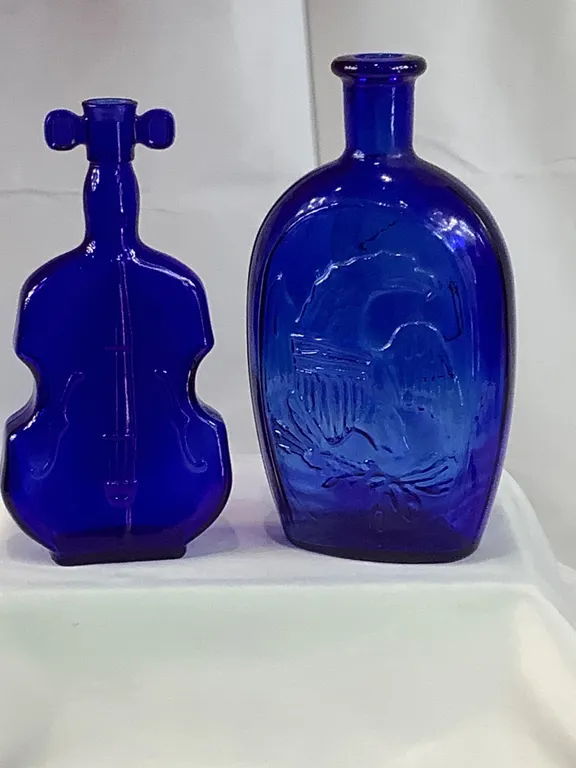 Cobalt Blue Lady Liberty and Cobalt Blue Glass Violin