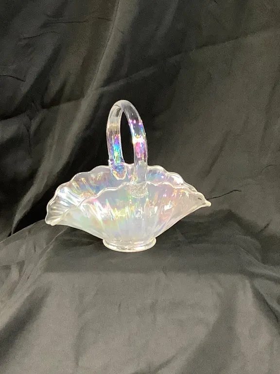 Vintage Fenton Opalescent Basketr