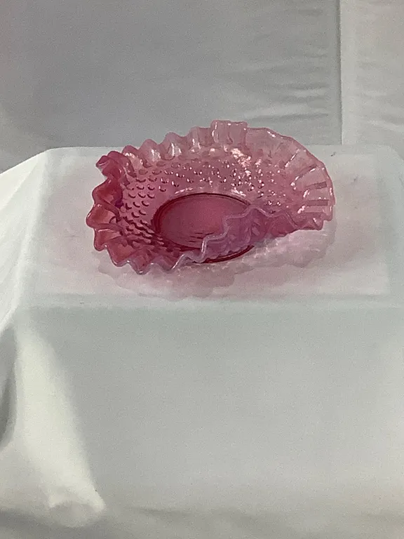 Fenton Cranberry Opalescent Hobnail Bonbon