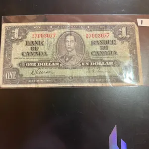 1937 Canadian One Dollar Bill